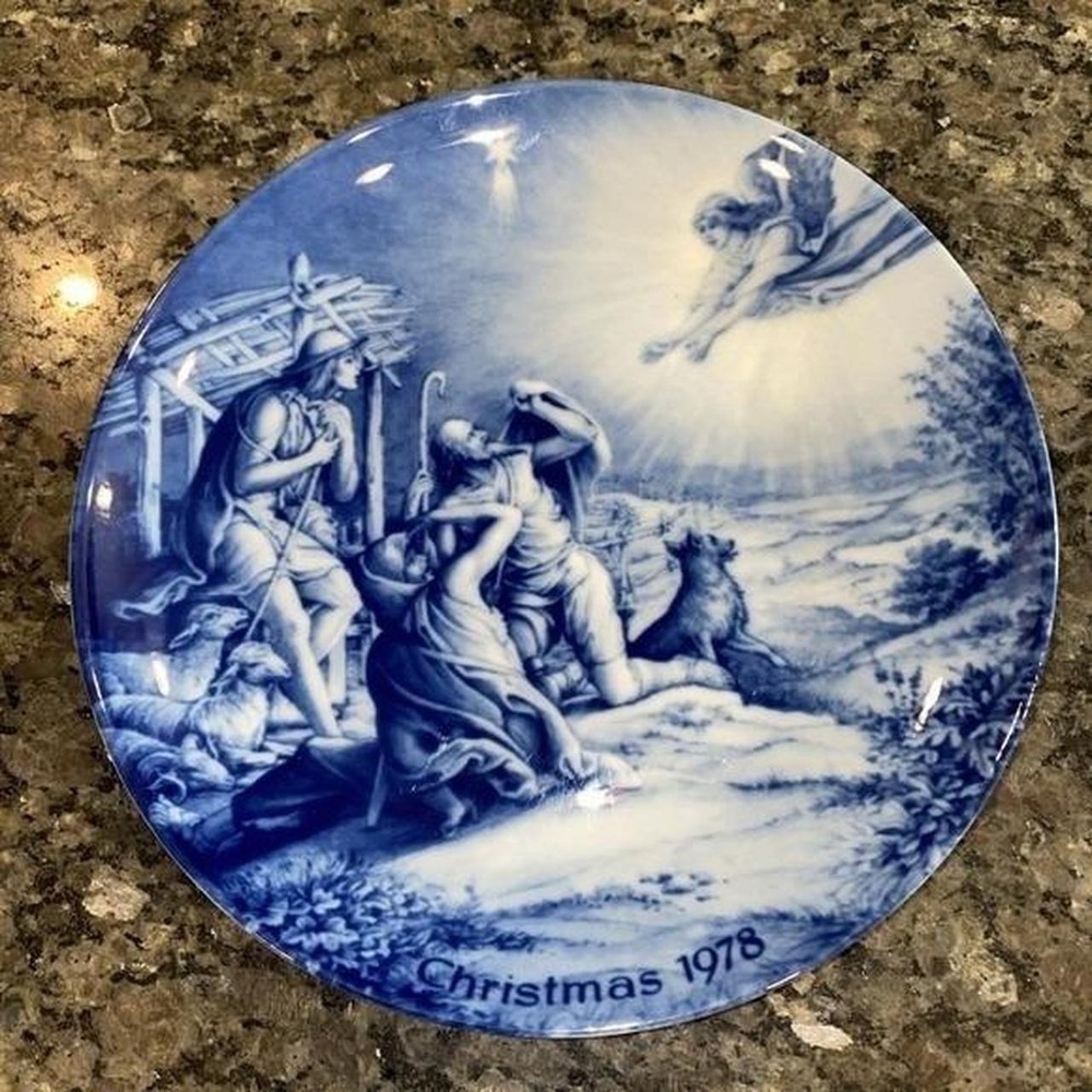 VTG KAISER CHRISTMAS 1978 SHEPHERDS IN‎ THE FIELD PORCELAIN COLLECTOR PLATE